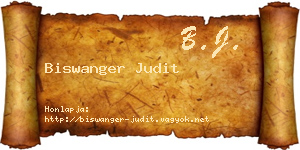 Biswanger Judit névjegykártya